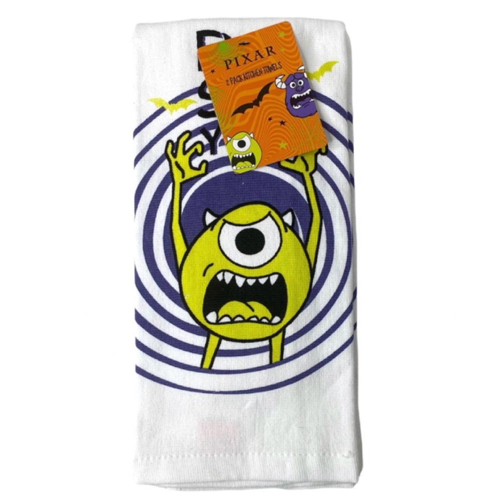 NEW Disney/Pixar Monsters Inc. Mike Wazowski Kitchen Towel Set